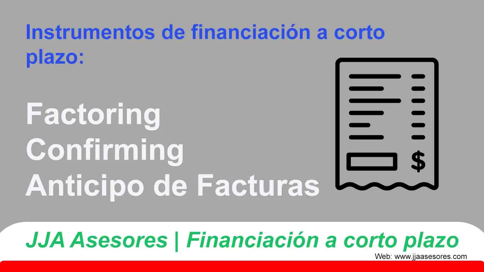 factoring, confirming, anticipo de facturas