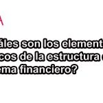 ¿Cuáles son los elementos básicos de la estructura del sistema financiero?